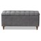 Baxton Studio Kaylee Grey Velvet Upholstered Tufted Storage Ottoman Bench 160-9934 - alternate 6